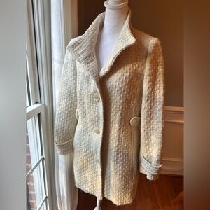 Alfani Cream Pea Coat for Women